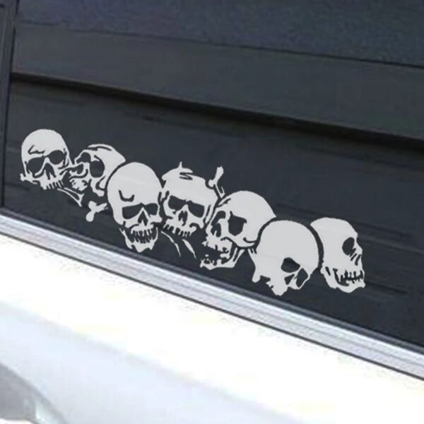 Reflective Bumper Stickers Motorcycle Electric Car Horror Bumper Stickers Halloween Skull Car Stickers