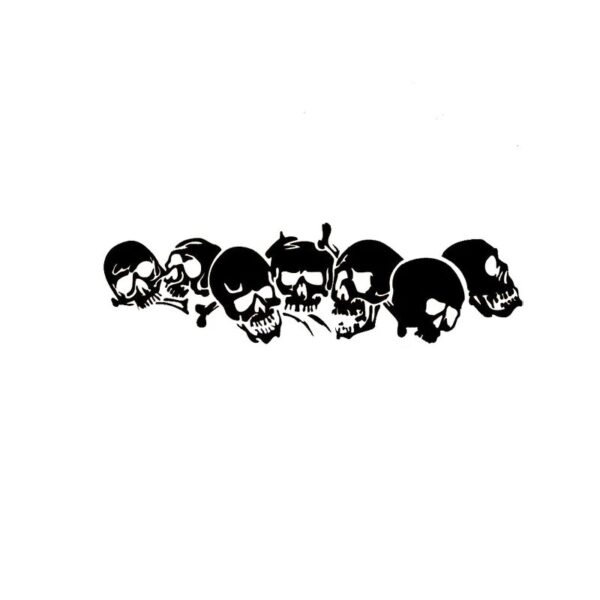 Reflective Bumper Stickers Motorcycle Electric Car Horror Bumper Stickers Halloween Skull Car Stickers - Image 4