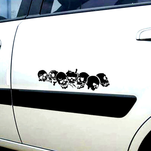 Reflective Bumper Stickers Motorcycle Electric Car Horror Bumper Stickers Halloween Skull Car Stickers - Image 3